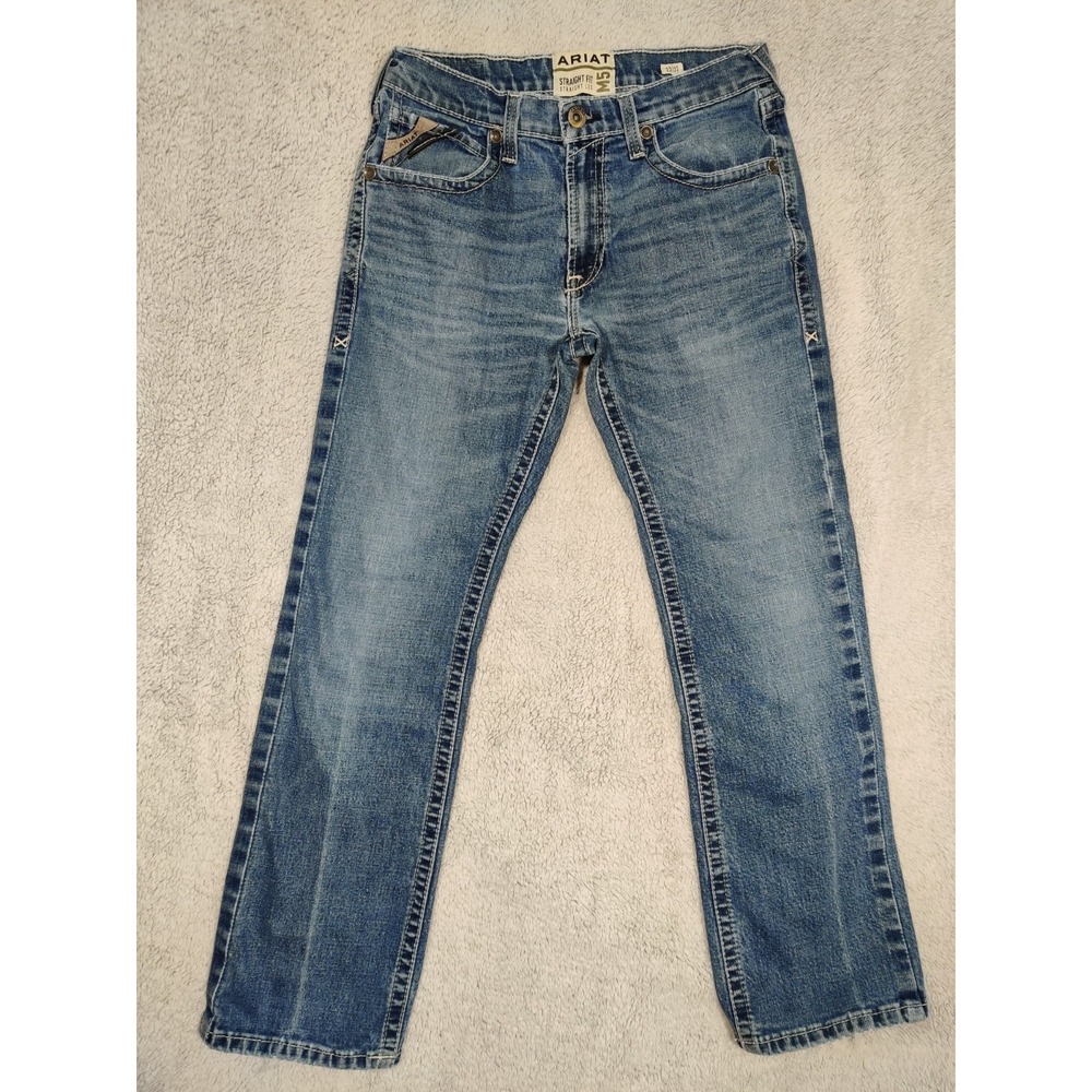 Ariat M5 Jeans Men's 33x32 Straight Fit Straight Leg Medium Wash Western Denim